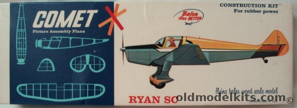 Comet Ryan SC - 15 inch Wingspan Powered Flying Model, 3103-70 plastic model kit